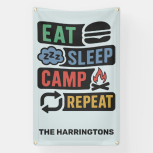 Banderoles Nom personnalisé et camping de couleur