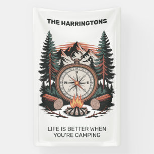 Banderoles Nom personnalisé et texte Camping