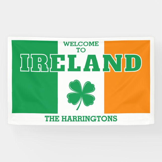 Banderoles Nom personnalisé Irlande (Horizontal)