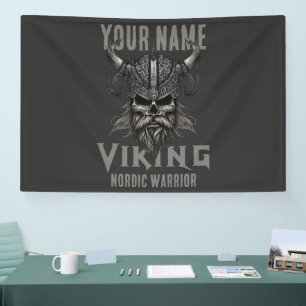 Banderoles NOM personnalisé Viking Warrior Heritage