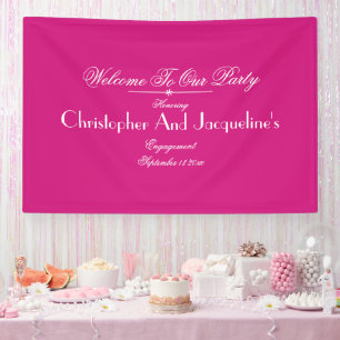 Banderoles Noms de script de la partie d'engagement Magenta C
