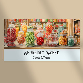 Banderoles Nostalgale Colorful Retro Candy Magasin Sweets Sto