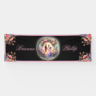 Banderoles Notre amour brille plus fort que la lune de mariag