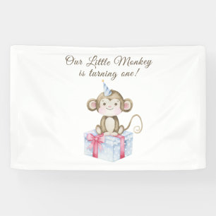 Banderoles Notre petit singe premier anniversaire 