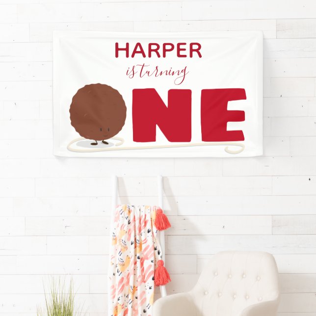 Banderoles Notre Petite Boulette De Viande À Un 1Er Anniversa (En situation)