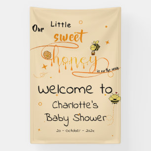 Banderoles Notre petite douceur au miel arrive Baby Shower