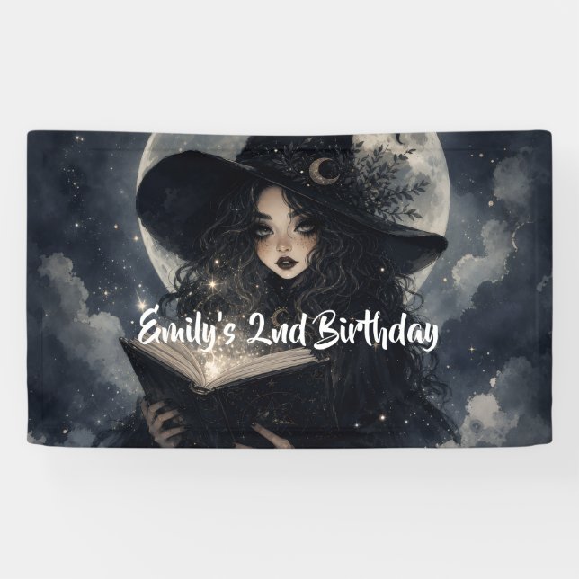 Banderoles notre petite sorcière a 2 ans ||  (Horizontal)