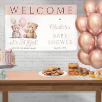 Nounours C'est un Baby shower d'attente pour fille