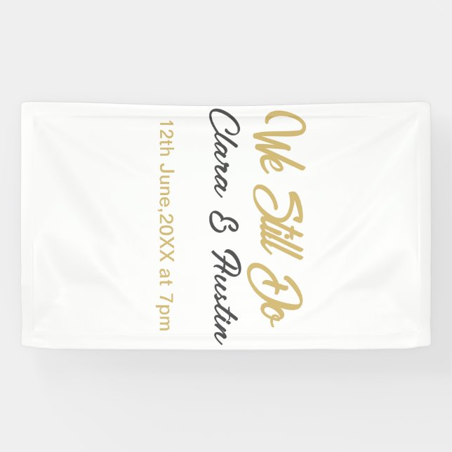 Banderoles Nous faisons encore couple nom date champagne or v (Horizontal)