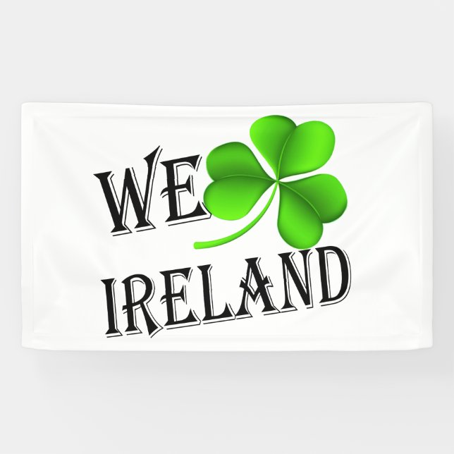Banderoles Nous Shamrock Irlande bk (h) bnrcnt (Horizontal)