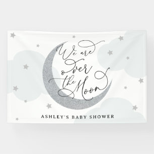 Banderoles Nous sommes au-dessus de la lune Baby shower d'arg