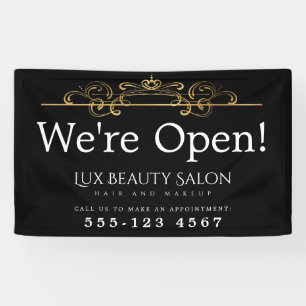 Banderoles Nous sommes Open Gold Foil Vintage Swirls Black Cl