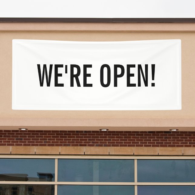 Banderoles Nous sommes Open Simple Minimal Minimalist Busines (Créateur téléchargé)