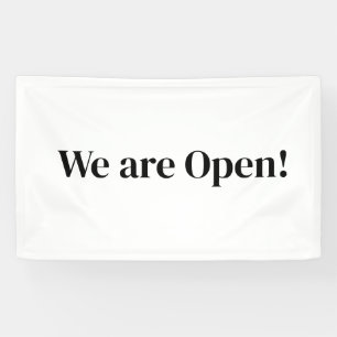 Banderoles nous sommes ouvert petit business restaurant hôtel