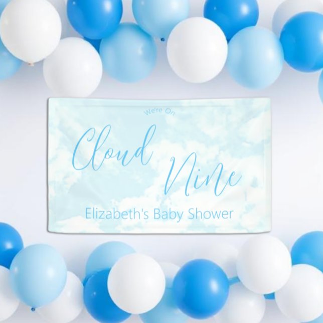 Banderoles Nous sommes sur le Baby shower Cloud Nine (Créateur téléchargé)