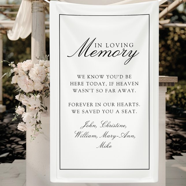 Banderoles "Nous Vous Avons Gardé Une Place"  Mariage Blanc ("We Saved You A Seat" White Wedding Banner)