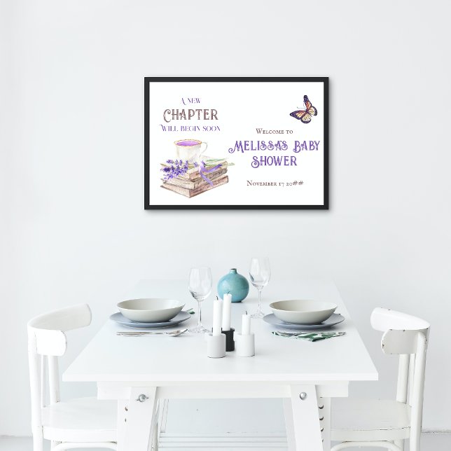 Banderoles Nouveau Chapitre Commence Bientôt Fête Bébé Livres (Créateur téléchargé)