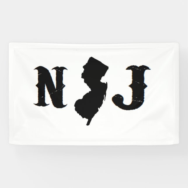 Banderoles NOUVELLE JERSEY NJ College Dorm  (Horizontal)