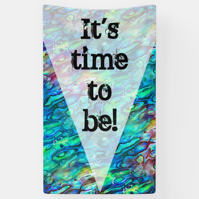 Banderoles Nouvelle-Zélande Abalone Paua Shell Motif 1a (Vertical)