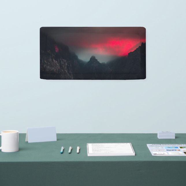 Banderoles Nuages brûlants, brouillard et montagnes (Salon professionnel)