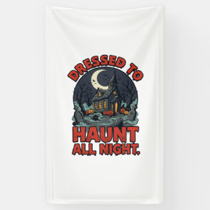 Banderoles Nuit de costume de cimetière ensorcelé d'Halloween