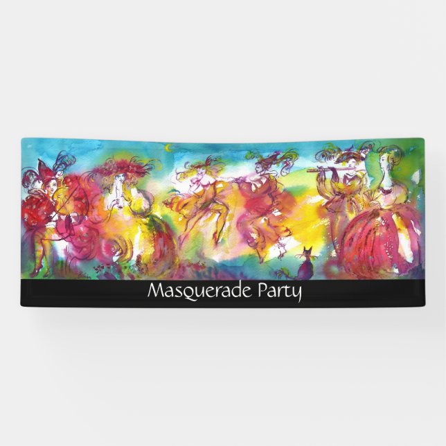 Banderoles NUIT DU CARNAVAL / Mascarade vénitienne, Musique d (Horizontal)