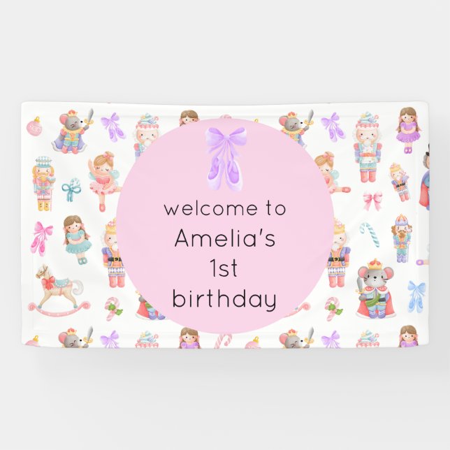Banderoles Nutcracker 1er anniversaire (Horizontal)