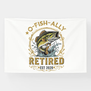 Banderoles O Fish Ally Retraité Depuis 2026 Retraite de Pêche
