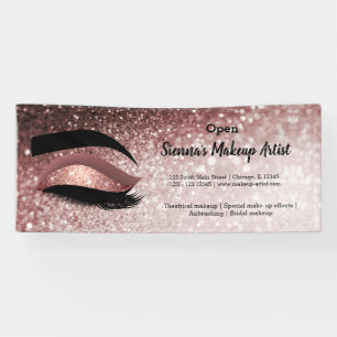 Banderoles Oeil rose en or Lashes