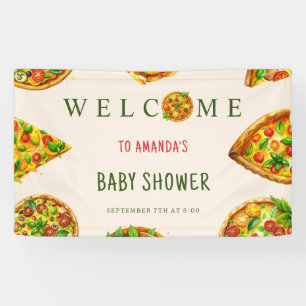 Banderoles Oh Baby Pizza Tomates Olivia Baby shower vert