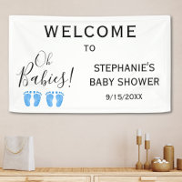 Oh Baby Twin Boys Baby shower Bienvenue