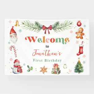 Banderoles Oh What Fun First Noël Anniversaire Fête Bienvenue
