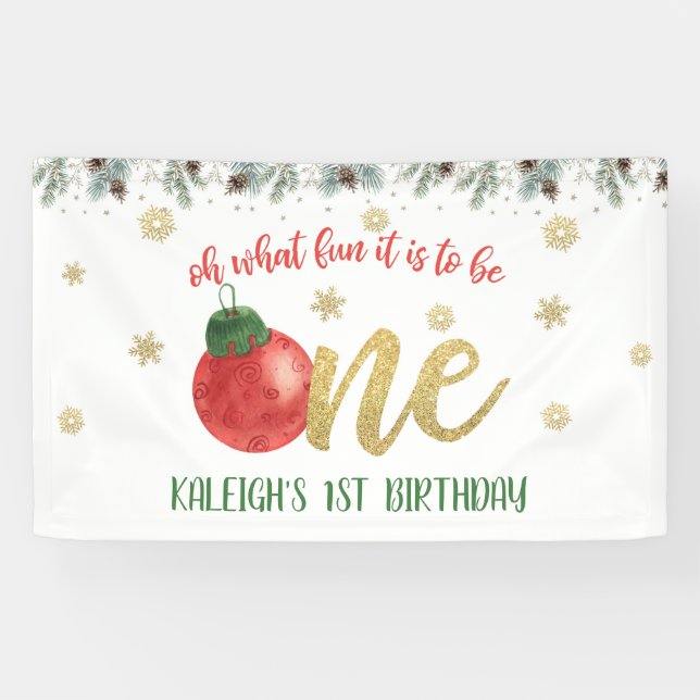 Banderoles Oh What Fun it it Be One Christmas Banner (Horizontal)
