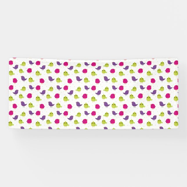 Banderoles Oiseaux colorés (Horizontal)