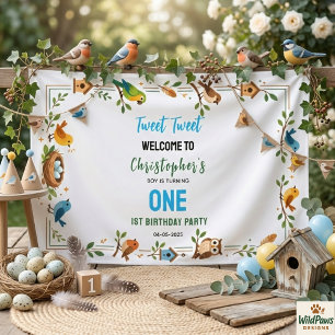 Banderoles Oiseaux Mignons Fête d'anniversaire de 1 an – Enfa