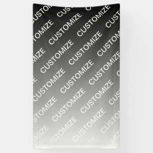Banderoles Ombre & motif de texte (couleur modifiable) Gris