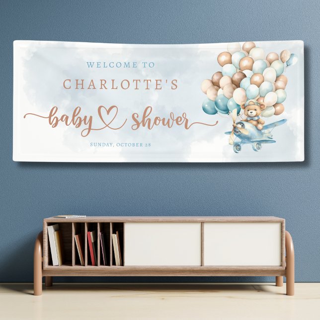 Banderoles On Peut Attendre ! Baby shower de ballons Bienvenu (We can bearly wait baby shower welcome banner, personlized banner)