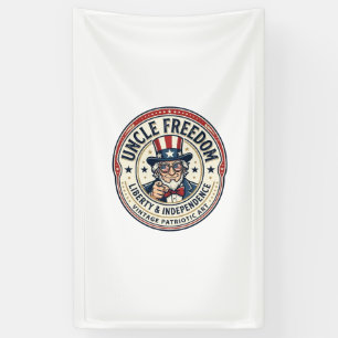Banderoles Oncle Freedom Patriotique Oncle Sam Personnage Fon