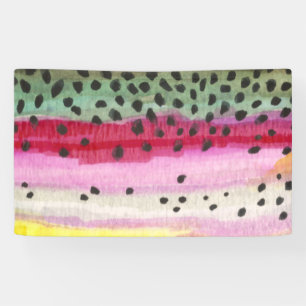 Banderoles Oncorhynchus Mykiss, truite arc-en-ciel