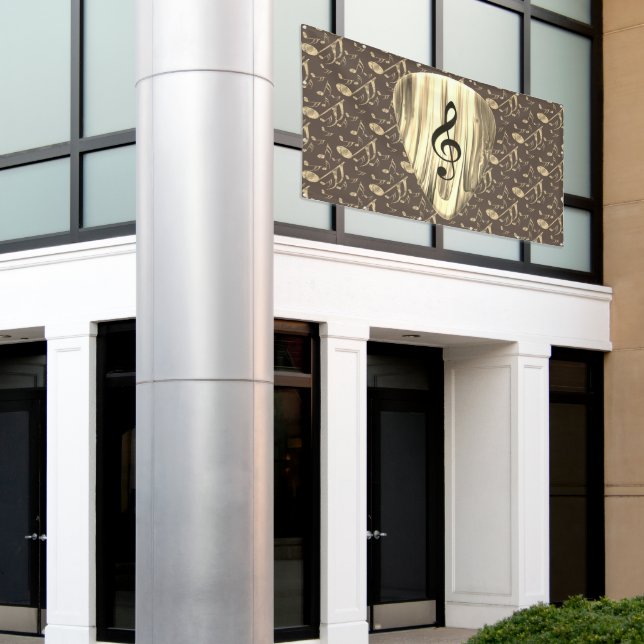 Banderoles Onglet de guitare de notes musicales personnalisée (Bâtiment extérieur)