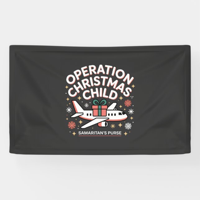 Banderoles Opération Enfant de Noël Sac à main samaritain  (Horizontal)