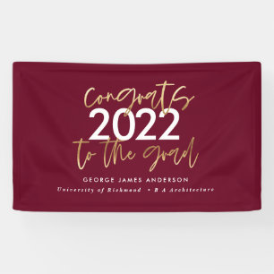 Banderoles or bordeaux écriture moderne stylish graduation