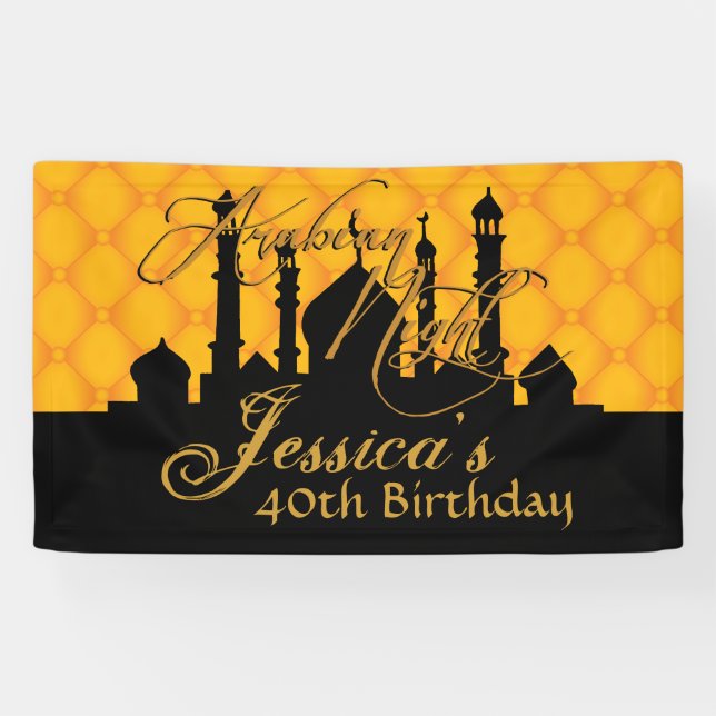 Banderoles Or, mille et une nuits orientés (Horizontal)