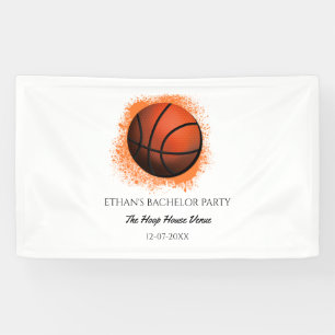 Banderoles Orange blanc week-end basket party - champion