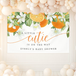 Banderoles Orange Citrus Little Cutie en route Baby Shower