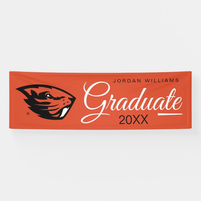 Banderoles Oregon State Beavers | Tête de castor (Horizontal)