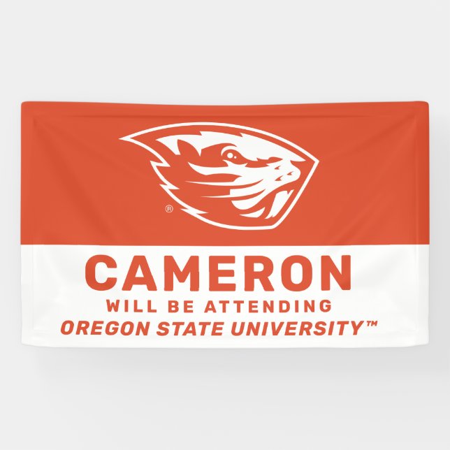Banderoles Oregon State Beavers | Tête de castor (Horizontal)