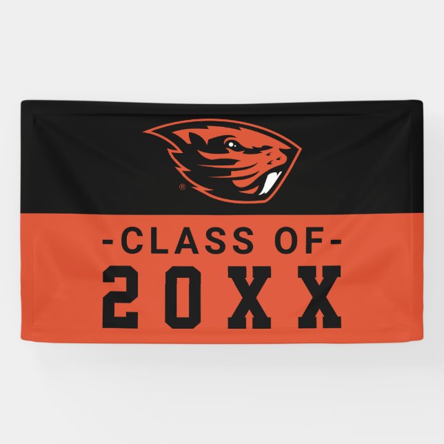 Banderoles Oregon State Beavers | Tête de castor (Horizontal)