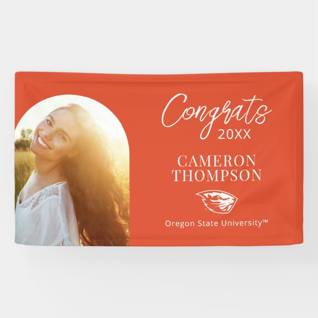 Banderoles Oregon State Beavers | Tête de castor (Horizontal)