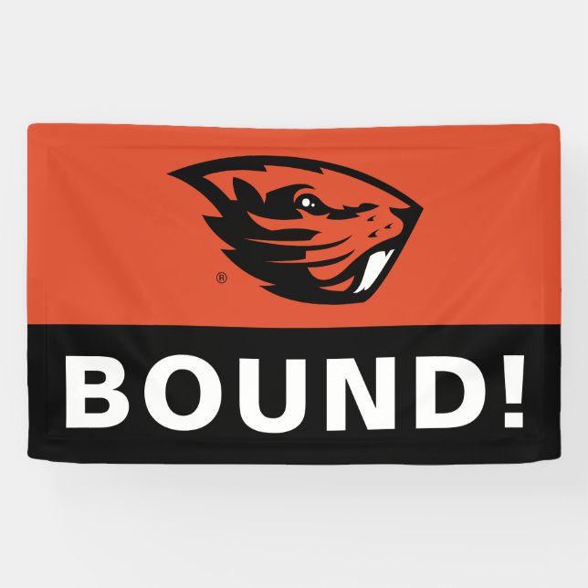 Banderoles Oregon State Beavers | Tête de castor (Horizontal)